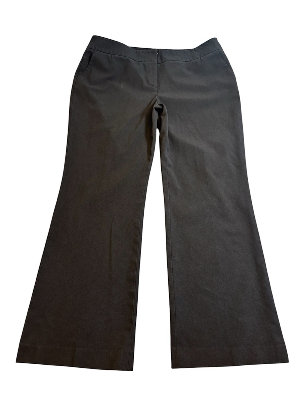 Caslon Women’s 14P Petite Black Wide Leg Flare Dress Pants Trousers GUC